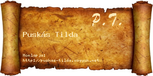 Puskás Tilda névjegykártya