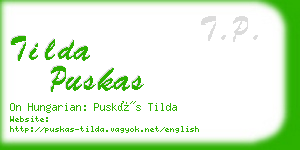 tilda puskas business card